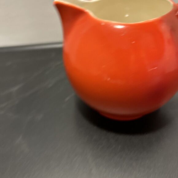 Vintage Small Red Teapot Made In Czechoslovakia - Picture 4 of 8